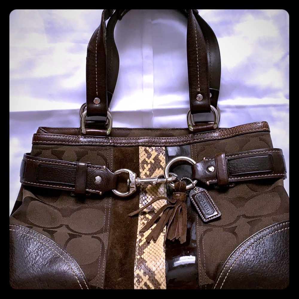 Authentic Snakeskin Coach Bag